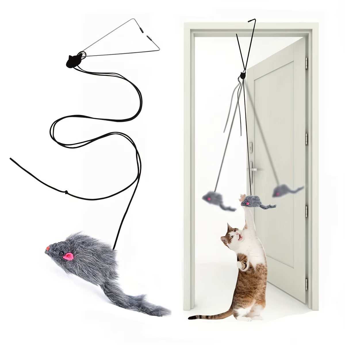 Door-Hanging Cat Toy — Stress Relief