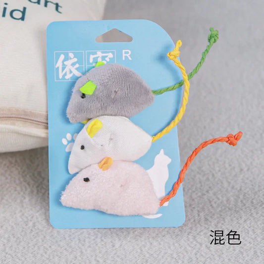 Catnip Cat Toy Soft Fleece Plush Simulation Mouse Catnip Seeds Toy Teeth Cleaning Interactive Funny Palying Toys for Cats Kitten