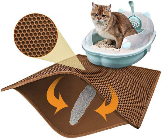 Cat Litter Mat Litter Tray Mat of Large Size, Waterproof Material BPA Free, Soft on Paws and Washable
