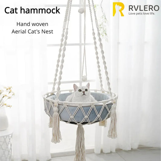 Cotton Rope Hammock Swing — Hand-Woven