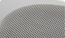Close-up of the grey mesh side of the window bed's reversible cover