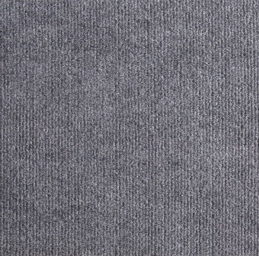 Close-up swatch of light grey scratch mat fabric